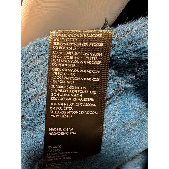 Anthropologie Sweater Skirt Set blue motif XXS - Picture 7 of 7